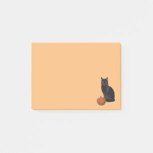 Bloco De Notas Black Cat e Orange Pumpkin Fotografias Laranja Cla