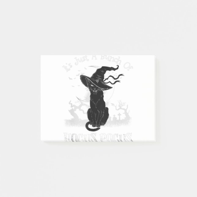 Bloco De Notas Black Cat Moon Funny Halloween Costume Bunch of Ho (Frente)