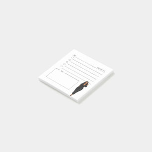 Bloco De Notas Black Girl apresenta o dia com nota adesiva