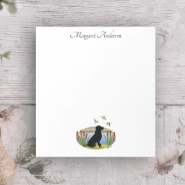Bloco De Notas Black Labrador Bird Dog Sunset