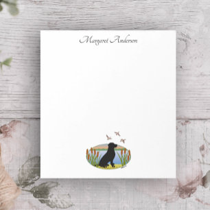 Bloco De Notas Black Labrador Bird Dog Sunset