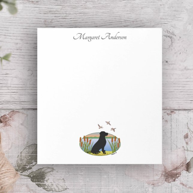 Bloco De Notas Black Labrador Bird Dog Sunset (Black Labrador Bird Dog Sunset Design Notepad for Labrador Owners.  Labrador Silhouette.)