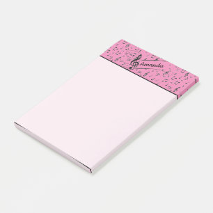 Bloco De Notas Black Musical personalizado