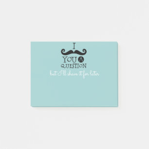 Bloco De Notas Black Robin Egg Blue Mustache Humor