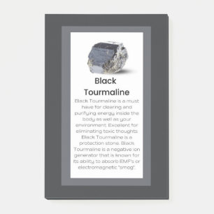 Bloco De Notas Black Tourmaline Crystal Significa Jewelry Display