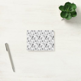 Bloco De Notas Black & White Paisley Pattern –Elegant Textile Art
