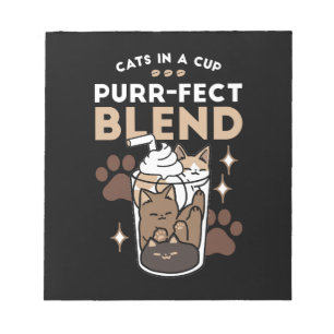 Bloco De Notas Blend Puro: Design de café para Cat & Café