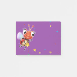 Bloco De Notas Bloco de anotação Poste roxo Lil Ladybug