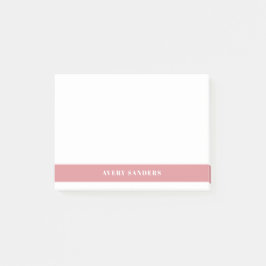 Bloco De Notas Bloco de Cor Moderna Mínimo Rosa Simples