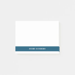 Bloco De Notas Bloco de cores moderno azul Marinho mínimo simples