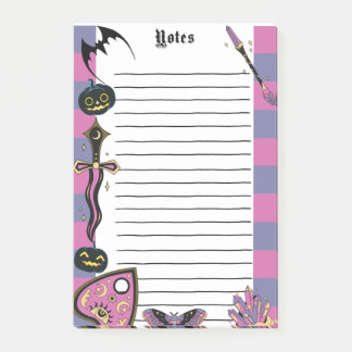 Bloco De Notas Bloco de Memo do Halloween de Witchy Gothic Spooky