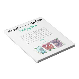 Bloco De Notas blocos de flores para placar de mahjong