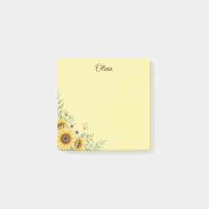 Bloco De Notas Blocos de Notas Adesivas de Girassol Personalizado