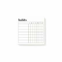 Blocos de Notas Adesivas de Hábitos Semanais Simpl