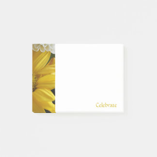 Bloco De Notas Blocos de Notas Adesivas Florais Amarelas para Cel