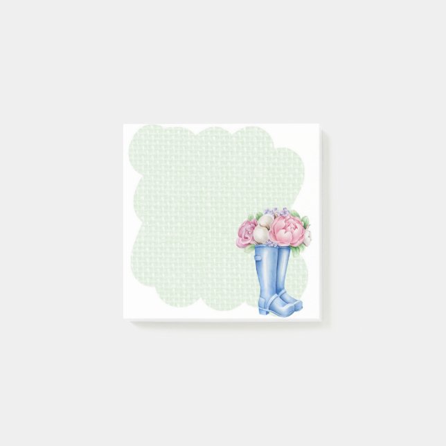 Bloco De Notas Blocos de Notas Adesivos Botas e Rosas (Frente)