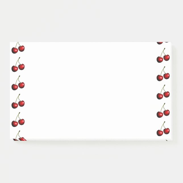 Bloco De Notas Blocos de Notas Adesivos Cereja Vermelha Doce (Frente)