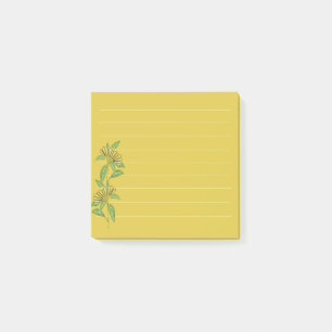 Bloco De Notas Blocos de Notas Adesivos Flor Amarela