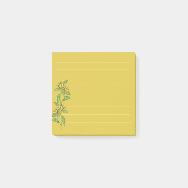 Bloco De Notas Blocos de Notas Adesivos Flor Amarela (Frente)