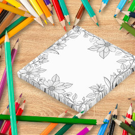 Bloco De Notas Blocos de Notas Adesivos Florais Divertidos para C