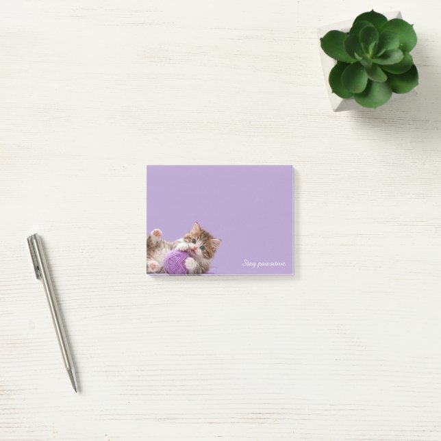 Bloco De Notas Blocos de Notas Adhesivos Kitten Stay Pawsitive (Escritótio)