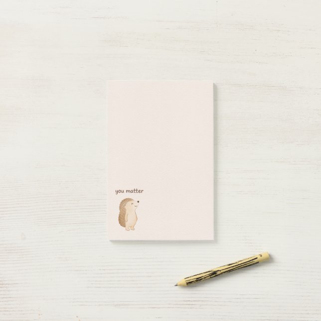 Bloco De Notas Blocos de Notas Autoadesivosouriço Minimo Você Imp (Na mesa)