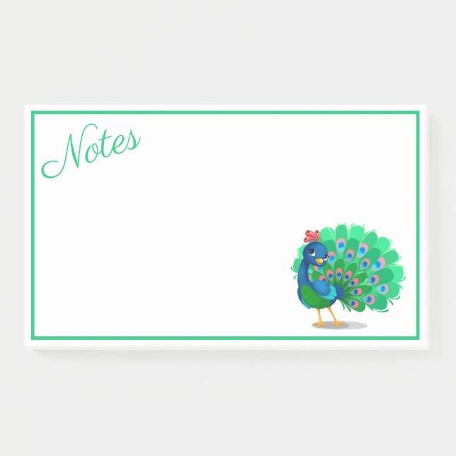 Bloco De Notas Blocos de Notas Coloridos de Pavão (Frente)