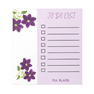 Bloco De Notas Blocos de Notas com Lista de Tarefas Lindas Flores