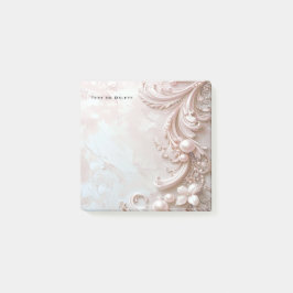 Bloco De Notas Blocos de Notas Cor-de-Rosa Ornamentados com Pérol