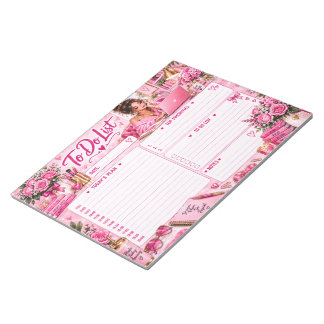 Bloco De Notas Blocos de notas cor-de-rosa para lista de tarefas
