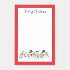 Bloco De Notas Blocos de Notas de Natal com Bonecos de Neve
