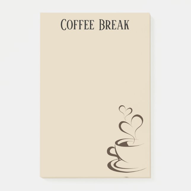 Bloco De Notas Blocos de Notas de Pausa para Café (Frente)