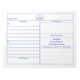 Bloco De Notas Blocos de notas decorativos da coroa do Lilac