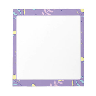 Bloco De Notas Blocos de Notas Diários com Padrão Floral Roxo