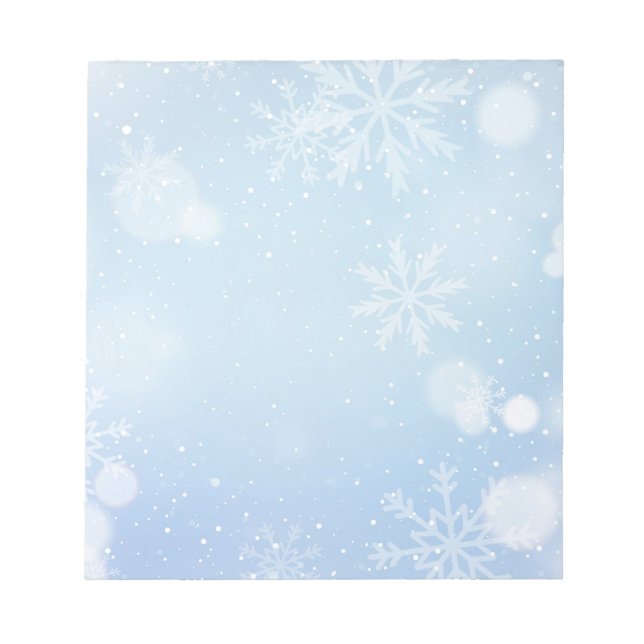 Bloco De Notas Blocos de Notas Flocos de Neve de Natal (Frente)