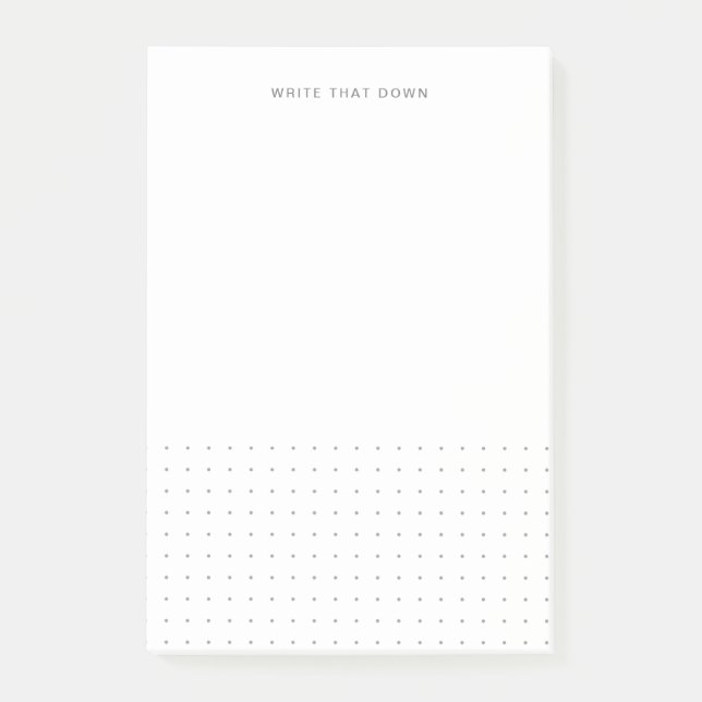 Bloco De Notas Blocos de Notas Modernos Brancos com Pontos Cinzas (Frente)