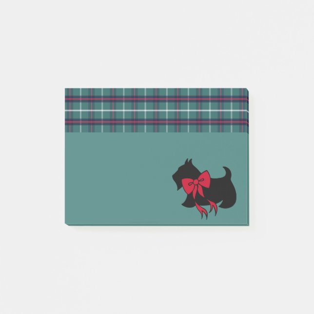 Bloco De Notas Blocos de Notas Natalino Retro Scottish Terrier (Frente)