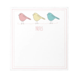 Bloco De Notas Blocos de Notas Pássaros em um Fio