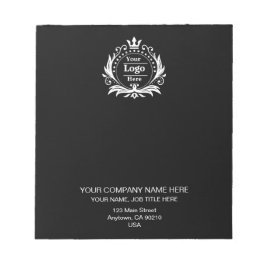 Bloco De Notas Blocos de Notas Personalizados Black Modern Busine