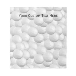Bloco De Notas Blocos de notas personalizados Bolas de Golfe