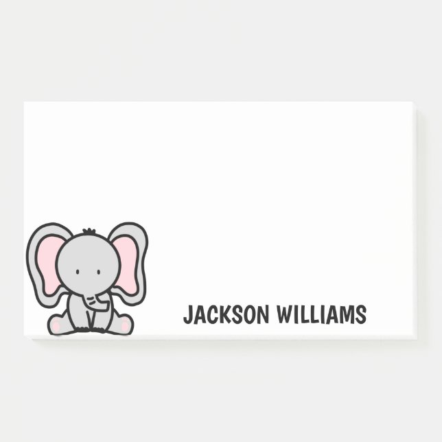 Bloco De Notas Blocos de Notas Personalizados com Nome de Elefant (Frente)
