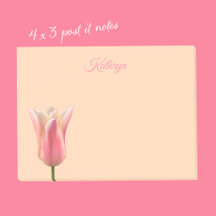 Blocos de Notas Personalizados com Tulipa Rosa
