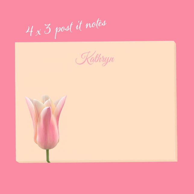 Bloco De Notas Blocos de Notas Personalizados com Tulipa Rosa (Criador carregado)