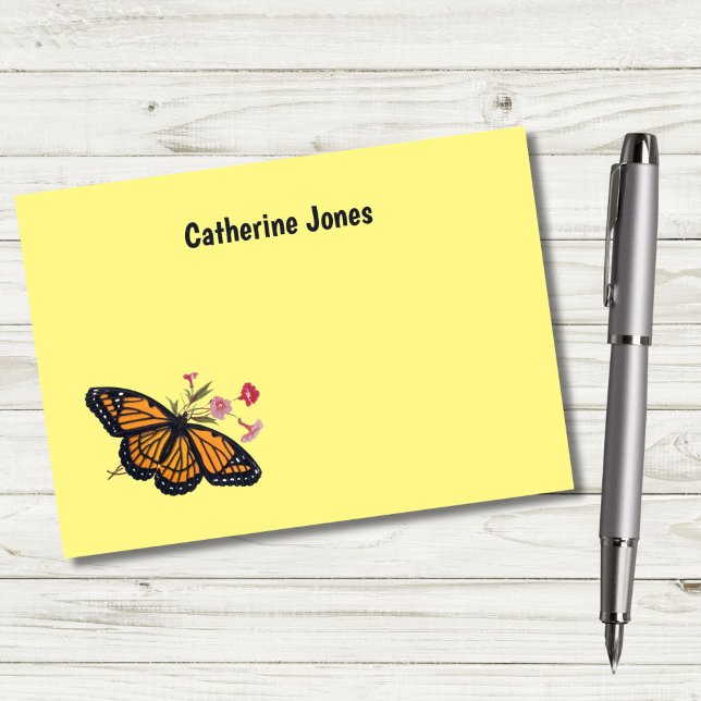 Bloco De Notas Blocos de Notas Personalizados da Borboleta Monarc (Our beautiful historic Monarch Butterfly can make it a pleasure to jot down notes!)