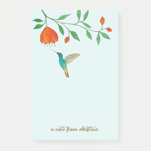 Bloco De Notas Blocos de Notas Personalizados do Beija-Flor (Frente)