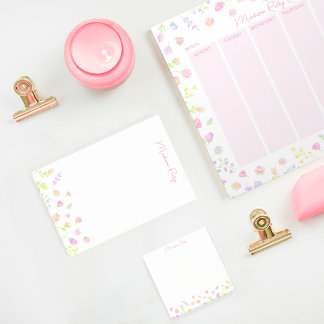 Bloco De Notas Blocos de Notas Personalizados Flor de Campo Paste