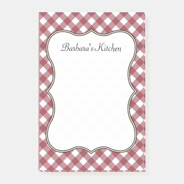 Bloco De Notas Blocos de Notas Personalizados para Cozinha Retro (Frente)