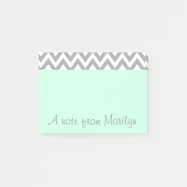 Bloco De Notas Blocos de Notas Personalizados Verde Menta Present (Frente)