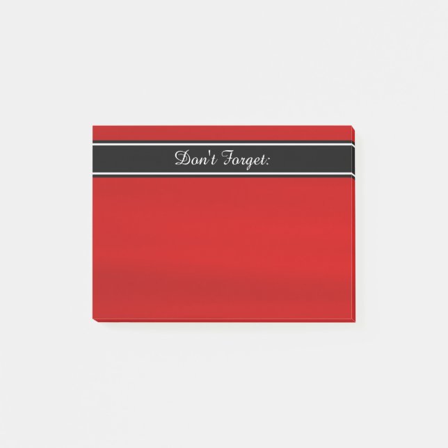 Bloco De Notas Blocos de Notas Personalizados Vermelho Preto Bran (Frente)