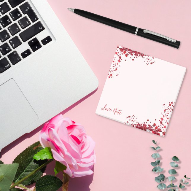 Bloco De Notas Blocos de Notas Pétalas de Rosa Vermelha Amor (Criador carregado)